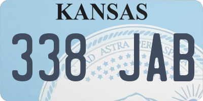 KS license plate 338JAB