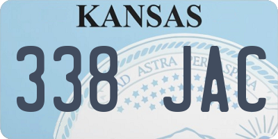 KS license plate 338JAC