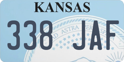 KS license plate 338JAF