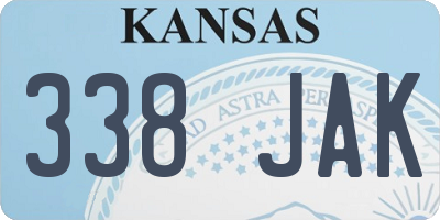 KS license plate 338JAK