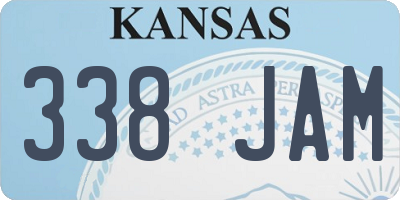 KS license plate 338JAM