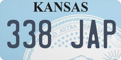 KS license plate 338JAP