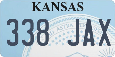 KS license plate 338JAX