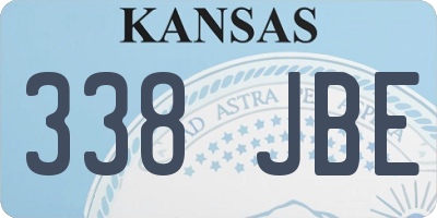 KS license plate 338JBE