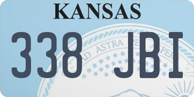 KS license plate 338JBI