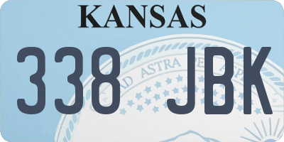KS license plate 338JBK