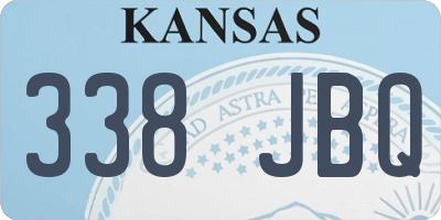 KS license plate 338JBQ