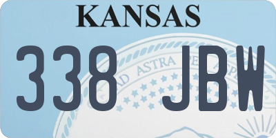 KS license plate 338JBW