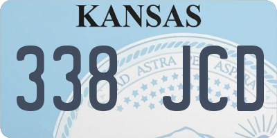KS license plate 338JCD