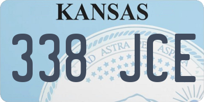 KS license plate 338JCE