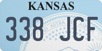 KS license plate 338JCF