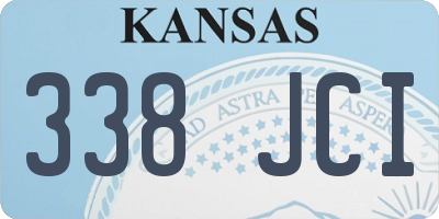 KS license plate 338JCI