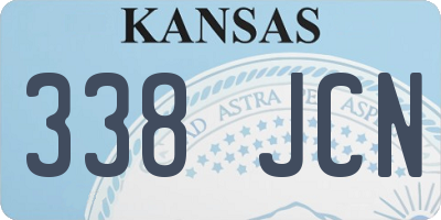 KS license plate 338JCN