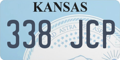KS license plate 338JCP