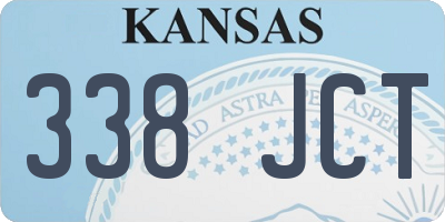 KS license plate 338JCT