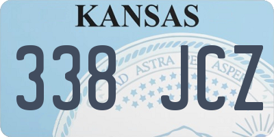 KS license plate 338JCZ