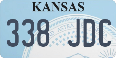 KS license plate 338JDC