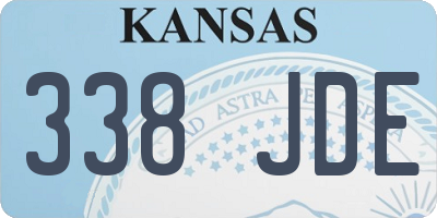 KS license plate 338JDE