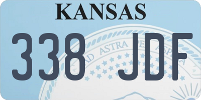 KS license plate 338JDF