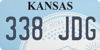 KS license plate 338JDG