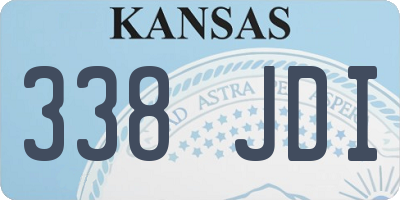 KS license plate 338JDI