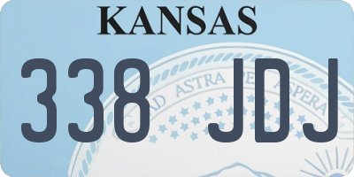 KS license plate 338JDJ