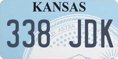 KS license plate 338JDK