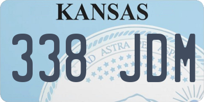 KS license plate 338JDM