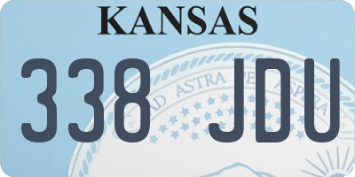 KS license plate 338JDU