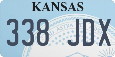 KS license plate 338JDX