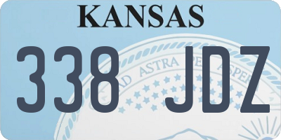 KS license plate 338JDZ