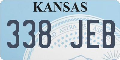 KS license plate 338JEB