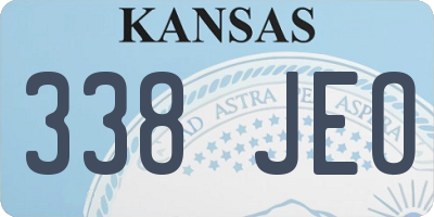 KS license plate 338JEO
