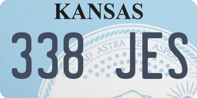 KS license plate 338JES