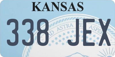 KS license plate 338JEX