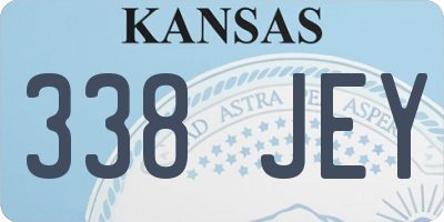 KS license plate 338JEY