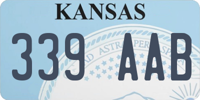 KS license plate 339AAB