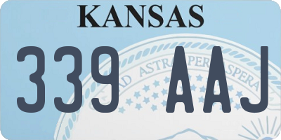 KS license plate 339AAJ