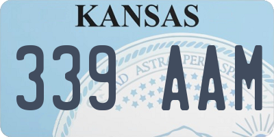 KS license plate 339AAM