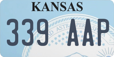 KS license plate 339AAP