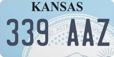 KS license plate 339AAZ