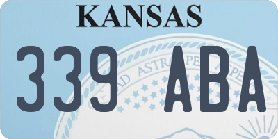 KS license plate 339ABA