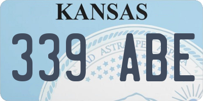 KS license plate 339ABE