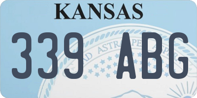 KS license plate 339ABG