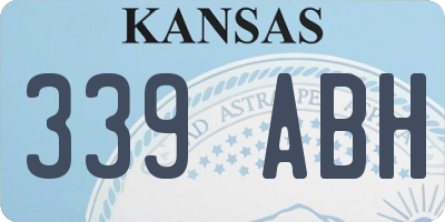 KS license plate 339ABH