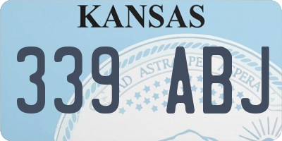 KS license plate 339ABJ