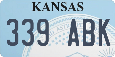 KS license plate 339ABK