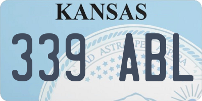 KS license plate 339ABL