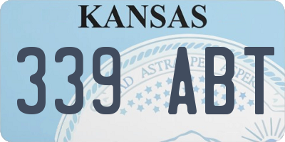 KS license plate 339ABT
