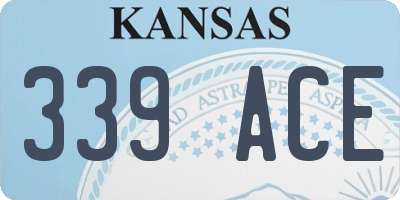 KS license plate 339ACE